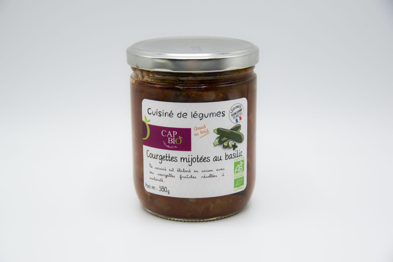 Courgettes mijotées au basilic - bio