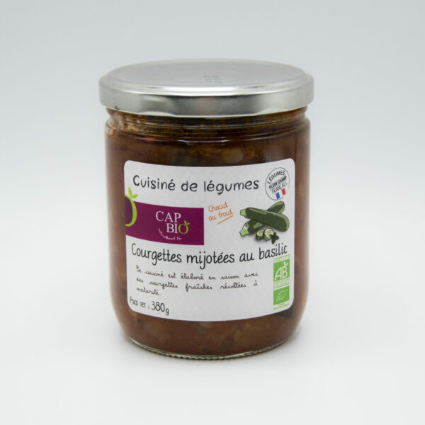 Courgettes mijotées au basilic - bio