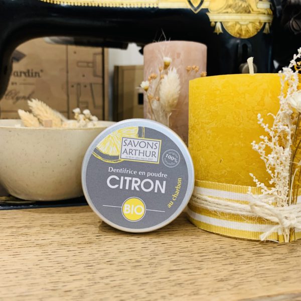 Dentifrice en poudre Citron au Charbon - Bio