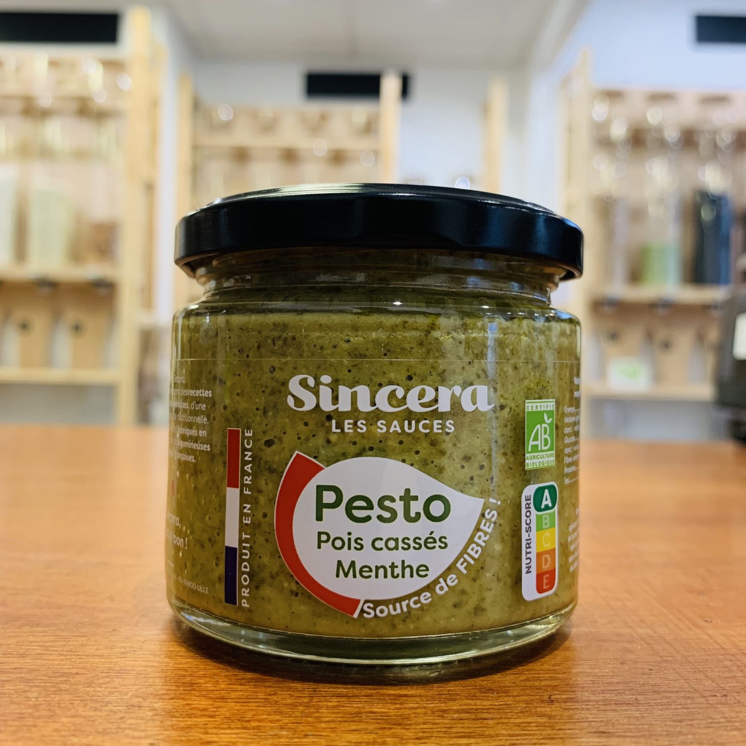 Sauce Pesto pois cassés menthe - bio