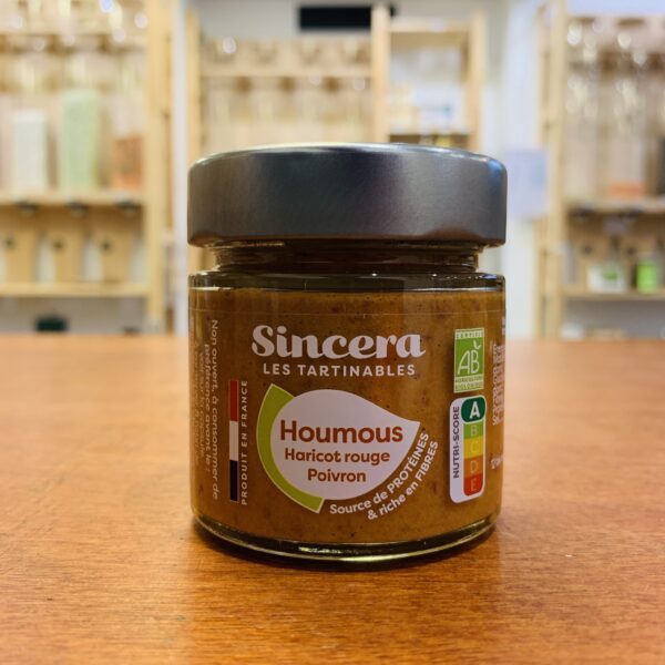 Houmous haricot rouge et poivron - bio et local