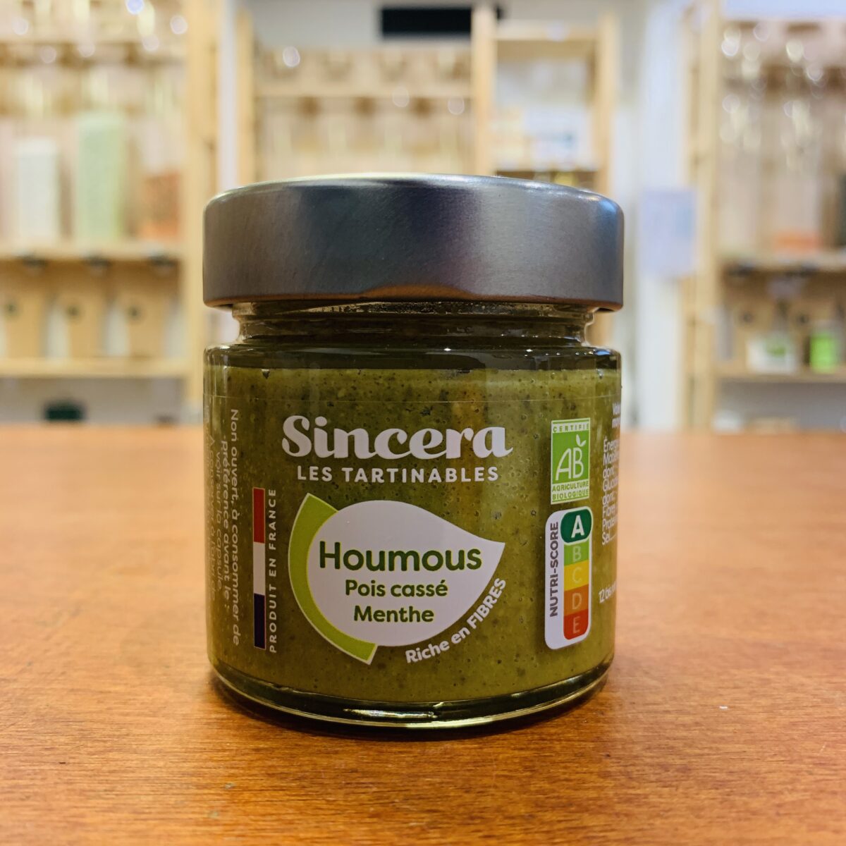 Houmous Pois cassés et menthe - bio et local