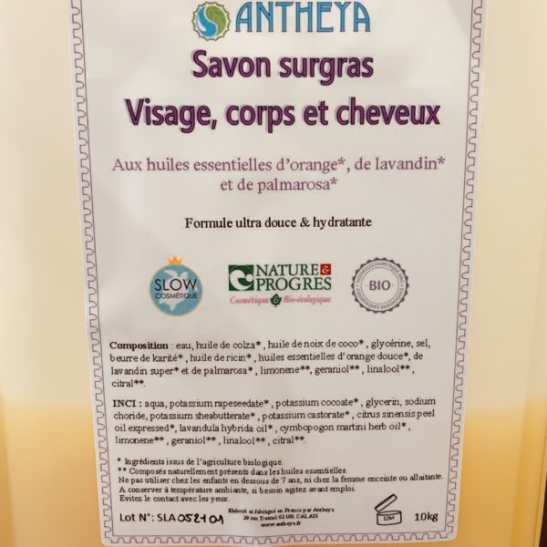 Savon liquide bio - Orange/Lavandin/Palmarosa
