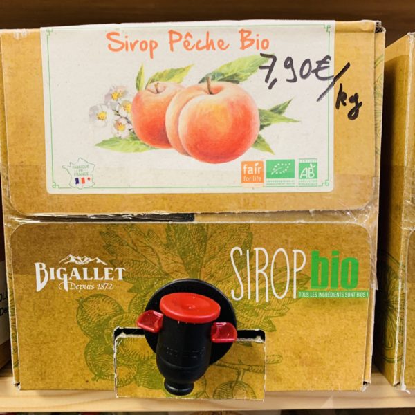 Sirop pêche - bio