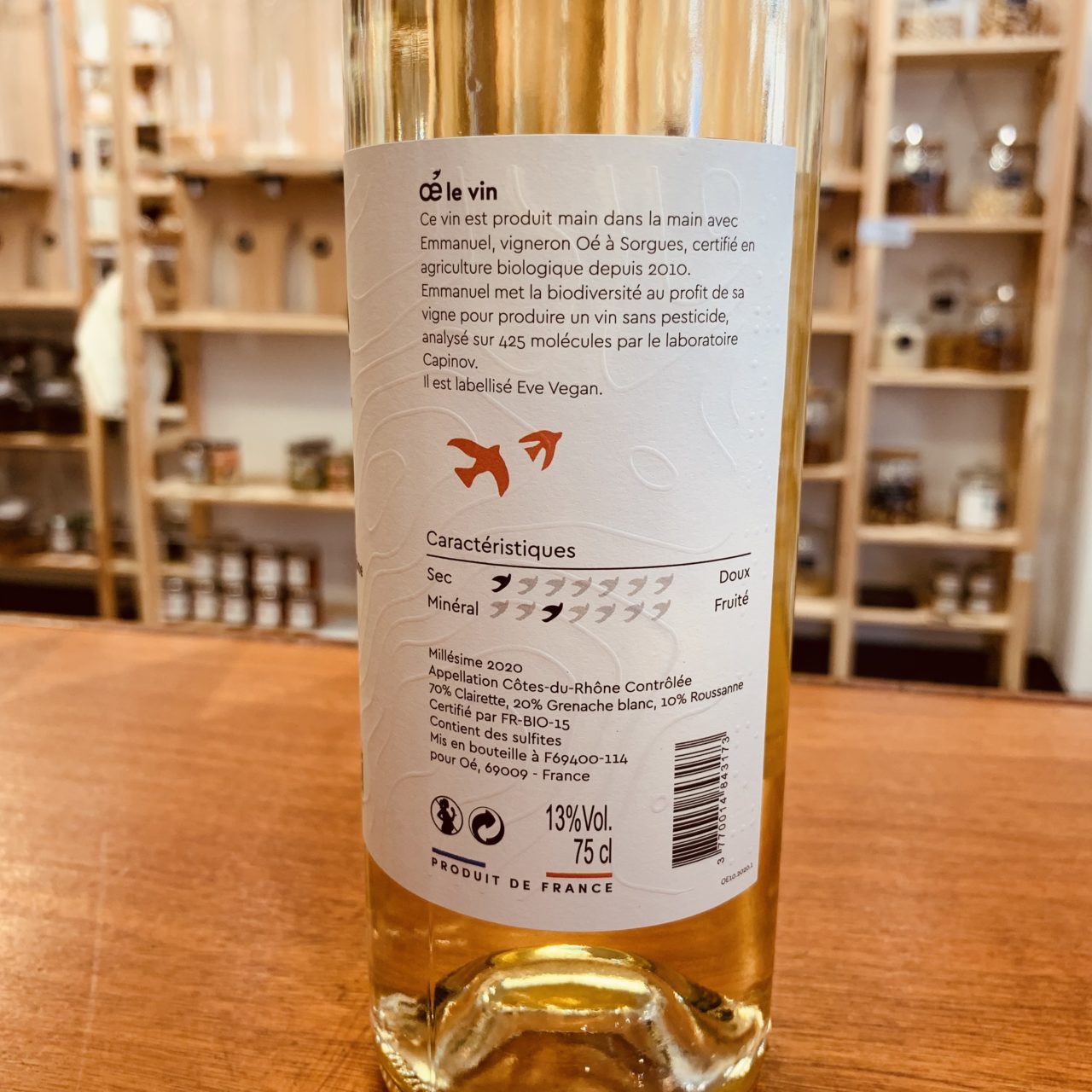 Vin blanc Oé - Le Côtes-du-Rhône - bio, engagé et consigné – Image 2